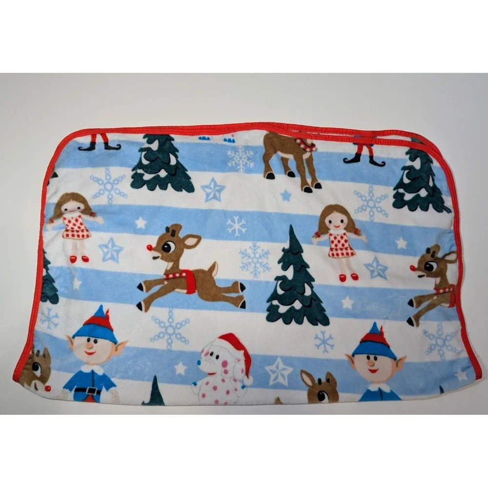 Rudolph plush baby toddler‎ child throw blanket Dolly Spot Elephant Hermey blue